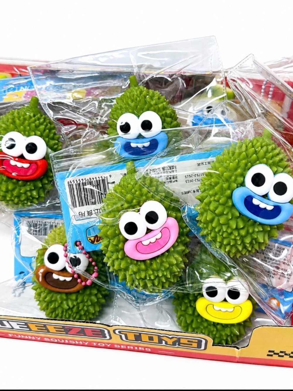 NEW 1x Mini Smusher Face Durian Squishy Squeeze Toy RANDOM COLOR